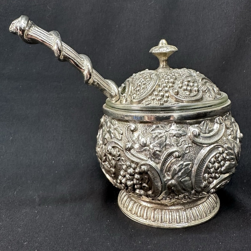 Raimond Silver‎ Plated Mustard Pot /Jam Jar Made In Japan, Vintage
